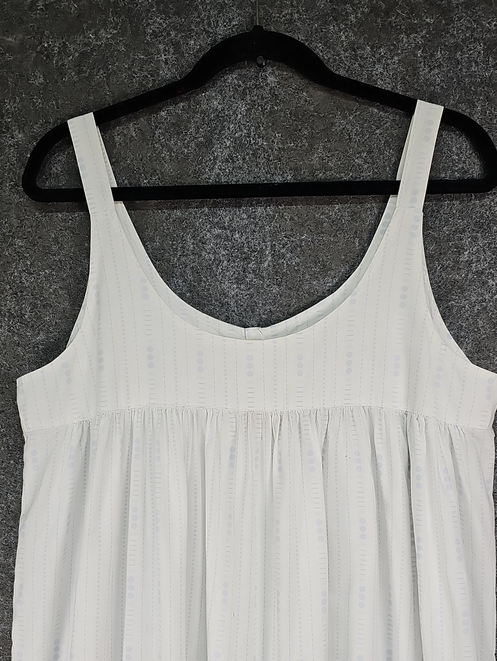 Vintage 90s Victoria Secret Prairie Gown, Cotton, White Blue, Generous SZ Large - Picture 6 of 13